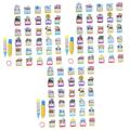 Totority 3pcs Vehicles Cards Kıds Toys Alphabet Toys Educational Auxiliary Tool Kids Educational Toys Kids Car Toys Educational Toys for Cognitive Cards for Kids Puzzle Clear