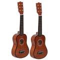 Pyatofly 2pcs 21 Inch 6 Strings Small Mini Guitar Basswood Guitar with Pick Strings Musical Instruments Toy for CHildren Kids