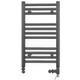 Myhomeware 300mm Wide Anthracite Grey Dual Fuel Electric Radiator Bathroom Towel Rail Radiator With Thermostatic and Standard Electric Element UK (300 x 600 mm (h), Standard Electric Element)