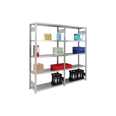 PROREGAL Fachbodenregal FALKE | Light-Duty | Grundregal | HxBxT 250x87x30cm | 6 Ebenen | Fachlast 150kg | Beidseitig nutzbar | Verzinkt Image