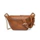 NICOLE & DORIS Women's Crossbody Bags Stylish Shoulder Bag Ladies Belt Bag Soft PU Leather Waist Packs Vintage Satchel Handbag with Chain Purse Bag Sling Bag Phone Bags Brown