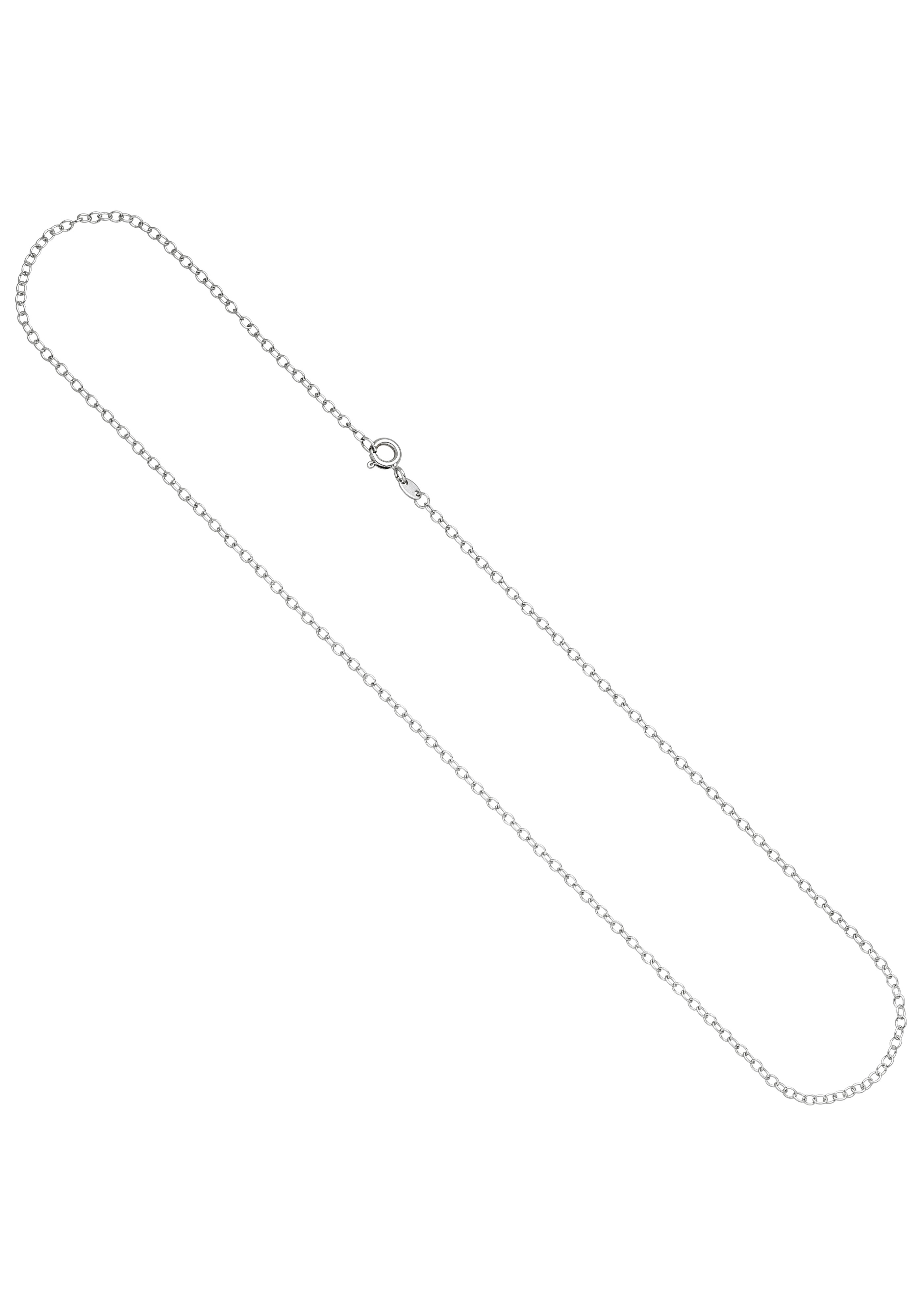 Goldkette JOBO, weiß (weißgold 585), Halsketten, Weißgold 585, L: 50, Ankerkette 585 Weißgold