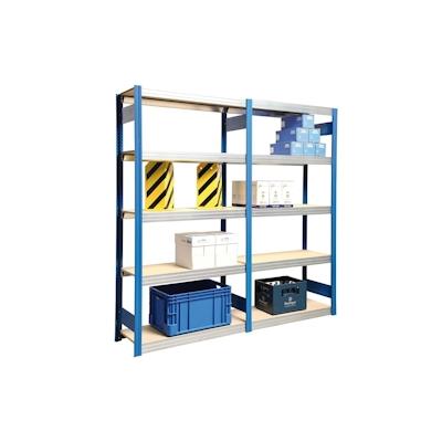PROREGAL Weitspannregal FALKE | Medium-Duty | Grundregal | HxBxT 300x100x60cm | 7 Ebenen | Fachlast 250kg | Enzianblau Image