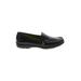 Dockers Flats: Moccasin Chunky Heel Casual Black Solid Shoes - Women's Size 7 1/2 - Almond Toe