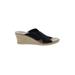 Wedges: Black Solid Shoes - Women's Size 5 - Open Toe