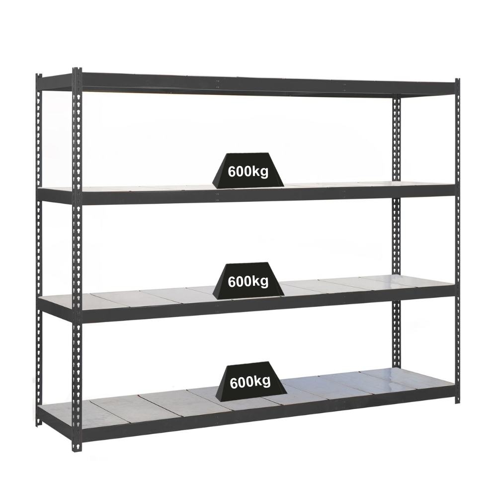 PROREGAL Schwerlastregal METAL BEAST FOUR | HxBxT 200x180x90cm | Fachlast 600kg | Anthrazit | Regal Standregal Werkstattregal Lagerregal Kellerregal Image