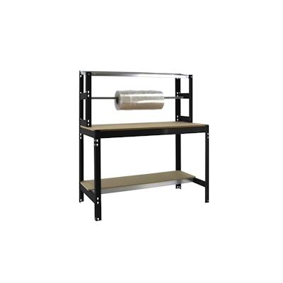 PROREGAL Packtisch BUFFALO | HxBxT 84x150x76cm | Traglast 600kg | Anthrazit | Werktisch Arbeitstisch Arbeitsbank Image