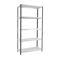 PROREGAL Schraubregal PANDA | HxBxT 180x90x40cm | Fachlast 100kg | Anthrazit-Weiß | Regal Standregal Aufbewahrungsregal Image