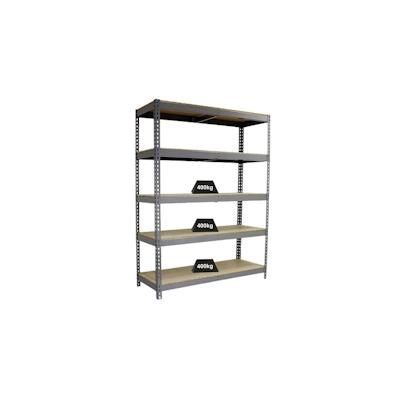 Proregal Schwerlastregal EXTREM WOOD YETI FIVE | HxBxT 300x150x75cm | Fachlast 400kg | Grau Image