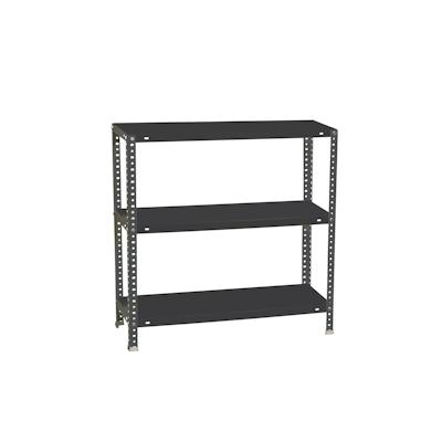 PROREGAL Schraubregal PANDA SMALL | HxBxT 100x100x30cm | Fachlast 100kg | Anthrazit | Regal Standregal Werkstattregal Lagerregal Kellerregal Image