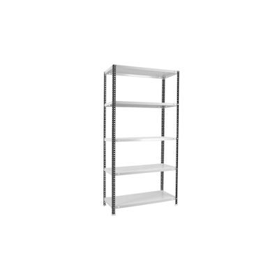 PROREGAL Schraubregal PANDA TALL | HxBxT 200x110x40cm | 5 Fachböden | Fachlast 90kg | Anthrazit-Weiß | Regal Standregal Aufbewahrungsregal Image