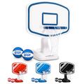 GoSports Splash Hoop PRO Swimming Pool Basketball Game - Includes Poolside Water Basketball Hoop, 2 Balls and Pump - White