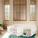 Wooden Daybed Frame with Full Length Fence and Door For Bedroom, Full Size