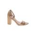 Sam Edelman Heels: Tan Solid Shoes - Women's Size 8 - Open Toe