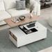 Lift Top Multifunction Coffee Table with 3 Drawers, Modern Rectangular Coffee Table Center Table with Hidden Storage