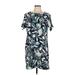Banana Republic Factory Store Casual Dress - Mini: Blue Floral Dresses - Women's Size Medium