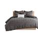 Gracie Mills Mikel Chenille Dot Cotton Jacquard Comforter Set with Euro Shams and Throw Pillows