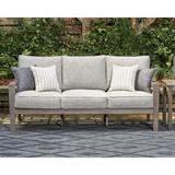 Signature Design by Ashley Hillside Barn Gray/Brown Outdoor Sofa with Cushion - 78.88" W x 34" D x 35.38" H