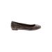 Barneys New York Flats: Brown Snake Print Shoes - Women's Size 40
