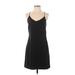 J.Crew Factory Store Casual Dress - Slip dress: Black Solid Dresses - Women's Size 00