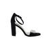 Saks Fifth Avenue Heels: Black Shoes - Women's Size 8 - Open Toe