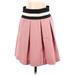 Maeve Casual A-Line Skirt Knee Length: Pink Print Bottoms - Women's Size Small