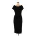 White House Black Market Casual Dress - Midi: Black Solid Dresses - Women's Size X-Small