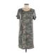 Charlotte Russe Casual Dress - Shift: Gray Camo Dresses - Women's Size Medium