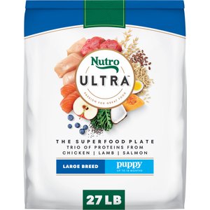 Nutro Ultra Puppy Large Breed High Protein Trio of Proteins Chicken, Lamb & Salmon Dry Dog Food, 27-lb bag