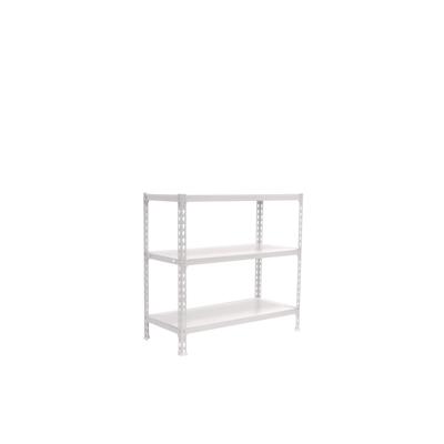 PROREGAL Schwerlastregal BABY METAL SHARK | HxBxT 90x80x50cm | Fachlast 180kg | Weiß | Regal Standregal Werkstattregal Lagerregal Image