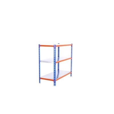 PROREGAL Schwerlastregal SMALL METAL SHARK | HxBxT 100x100x50cm | Fachlast 180kg | Blau-Orange | Regal Standregal Werkstattregal Lagerregal Image