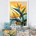 Design Art Paradises Profile Flower II - Birds Of Paradise Canvas Prints FDP107157 Plastic in Blue/Yellow | 44 H x 34 W x 1.5 D in | Wayfair