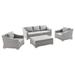 Modway 4 Piece Sofa Seating Group w/ Cushions in Gray | Outdoor Furniture | Wayfair 665924532480