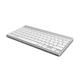 R-Go Compact Break Tastatur, Bluetooth 5.0, QWERTY US Layout, Mit Anti-RSI Software, Ergonomische flaches Design, Kompatibel mit Windows/Microsoft/Linux/Mac, Weiss