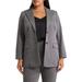 Houndstooth Peak Lapel Blazer