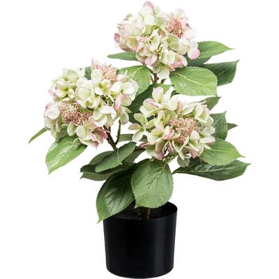 Kunstpflanze CREATIV GREEN "Hortensienbusch", grün (grünrosa), H:53cm, Kunstpflanzen, mit traumhaft schönen Blüten Image
