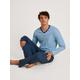 Pyjama CALIDA "Relax Streamline" Gr. XL (56), blau (cascade blue) Herren Homewear-Sets Pyjamas