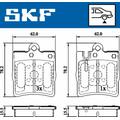 SKF Bremsbelagsatz, Scheibenbremse Hinten Rechts Links für MERCEDES-BENZ E-Klasse E 320 C-Klasse C 220 CDI 280 4-matic 300 Turbo-D T CLK 240 430 200