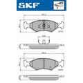 SKF Bremsbelagsatz, Scheibenbremse Vorne Rechts Links für FORD Fiesta I 1.6 XR2 Escort III 1.1 IV 1.3 1.4 i D Orion II 1.8 Sierra 2.0 TD 2.3 Cat