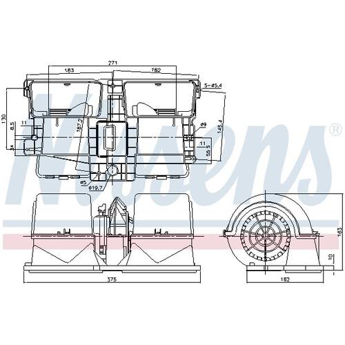 NISSENS Universal Ø123mm 123mm 87134