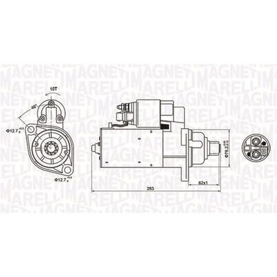 MAGNETI MARELLI Starter 12V für VW FORD 02M911023F 1147432 YM2111000BA 063721181010