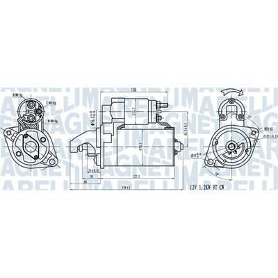 MAGNETI MARELLI Starter 12V für BMW 12417524843 12417526239 12417610341 063721413010