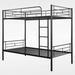 Isabelle & Max™ Wetzler Twin over Twin Standard Bunk Bed by Isabelle & Max Metal in Black | 65.3 H x 41.4 W x 78.1 D in | Wayfair