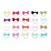 20PCS Dog Bowknot Hair Rope Elastic Pet Hair Band Puppy Hair Tie Bow Hair Ring Headwear (Random Color)