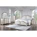 Rosdorf Park Kazimir 5 - Piece Bedroom Set in Ivory & Silver Oak Upholstered in Gray/White | 64.75 H x 70.15 W x 87.85 D in | Wayfair