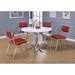 Ivy Bronx Kimlee 4 - Person Dining Set Wood/Upholstered/Metal in Brown/Gray/White | 30.5 H x 42.4 W x 42.4 D in | Wayfair