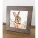 The Holiday Aisle® Pink Floral Easter Rabbit Bunny Spring Framed On Paper Textual Art Paper | 14 H x 14 W x 1 D in | Wayfair