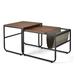 17 Stories Zofie End Table Wood/Metal in Black/Brown/Gray | 18.5 H x 20 W x 18 D in | Wayfair D47BF6ADD9204DCB8D75FC17334A9DDC