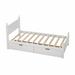 Alcott Hill® Chelssy Platform Storage Bed Wood in Brown/White | 39.01 H x 41.3 W x 79.9 D in | Wayfair 9420ECB62ED340E59E16DA3D8F03B0F4