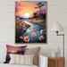 Winston Porter River Country Charm On Sunset On Canvas Print Metal in Blue/Yellow | 32 H x 16 W x 1 D in | Wayfair C939CA9399BF450FAF25C8C9BF26D313